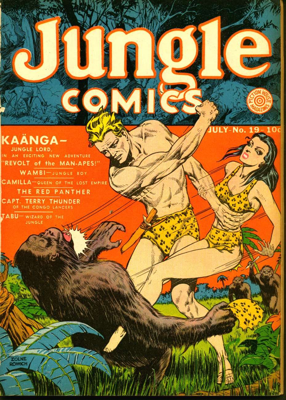 Comic Book Cover For Jungle Comics 19 - Version 1