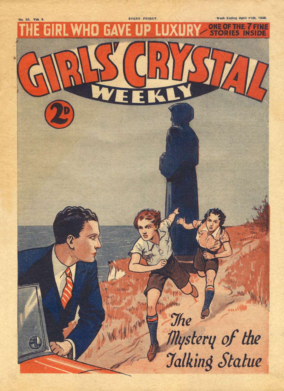 Book Cover For Girls' Crystal 25 - The Mystery of the Talking Statue