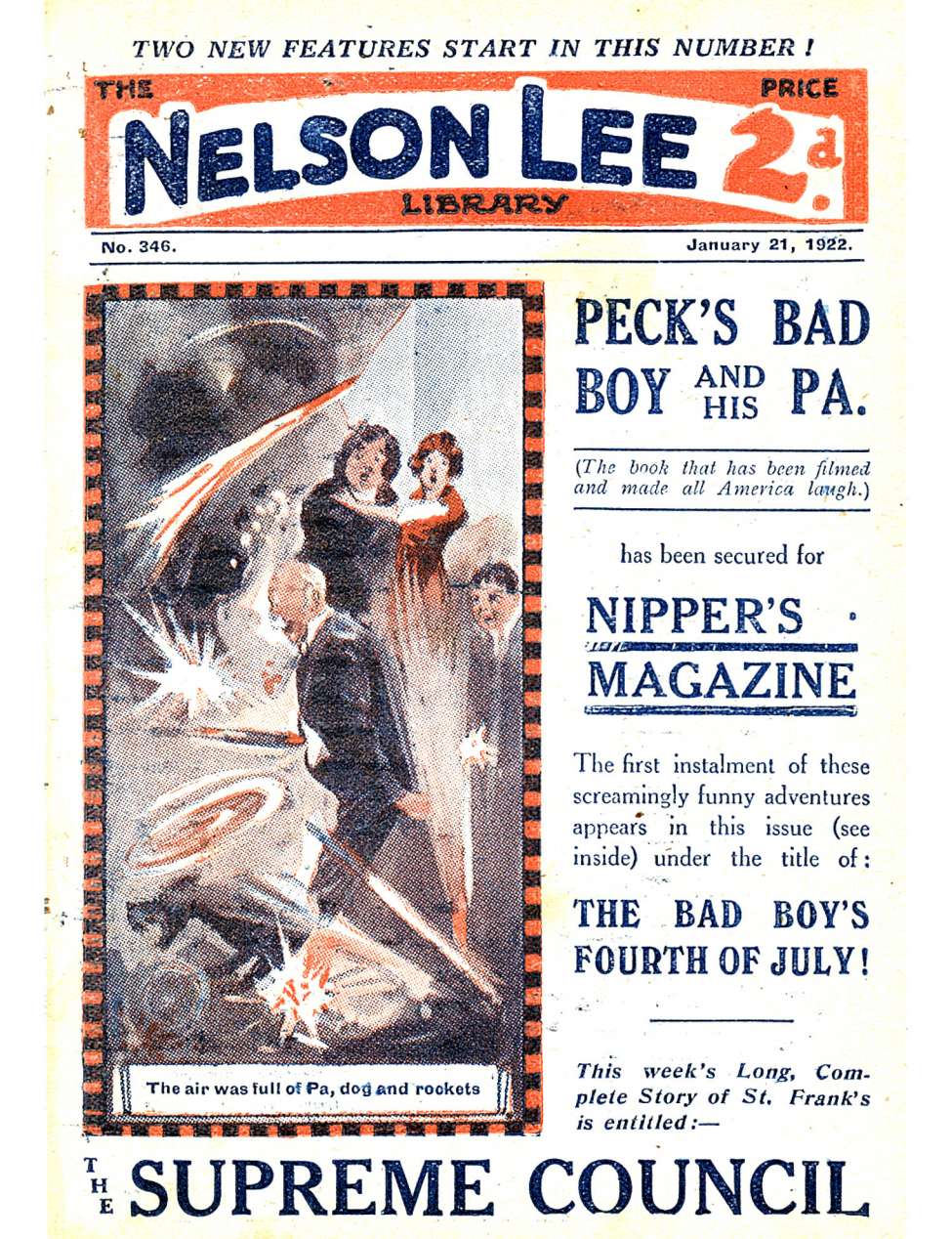 Comic Book Cover For Nelson Lee Library s1 346 - Staunch to the School