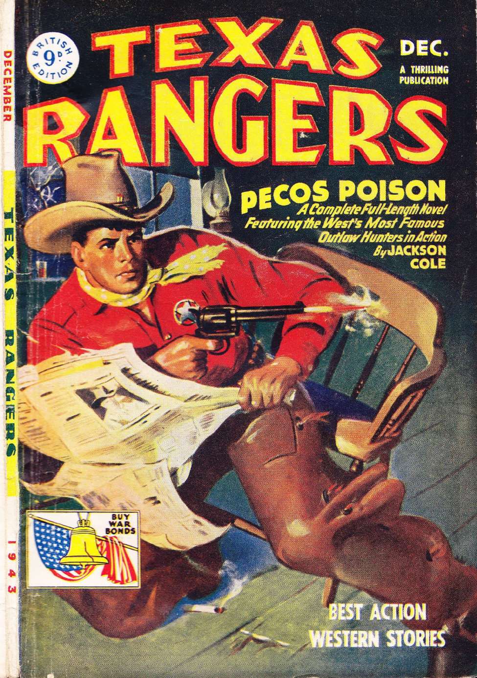 Comic Book Cover For Texas Rangers Dec 1943