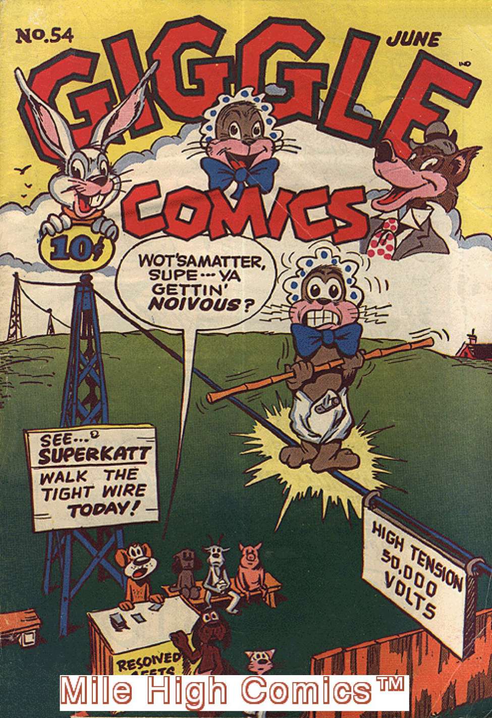 Comic Book Cover For Giggle Comics 54