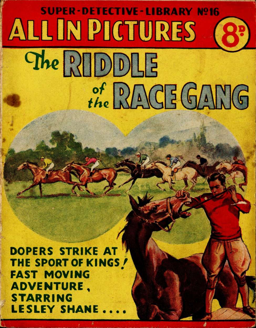 Comic Book Cover For Super Detective Library 16 - The Riddle of the Race Gang
