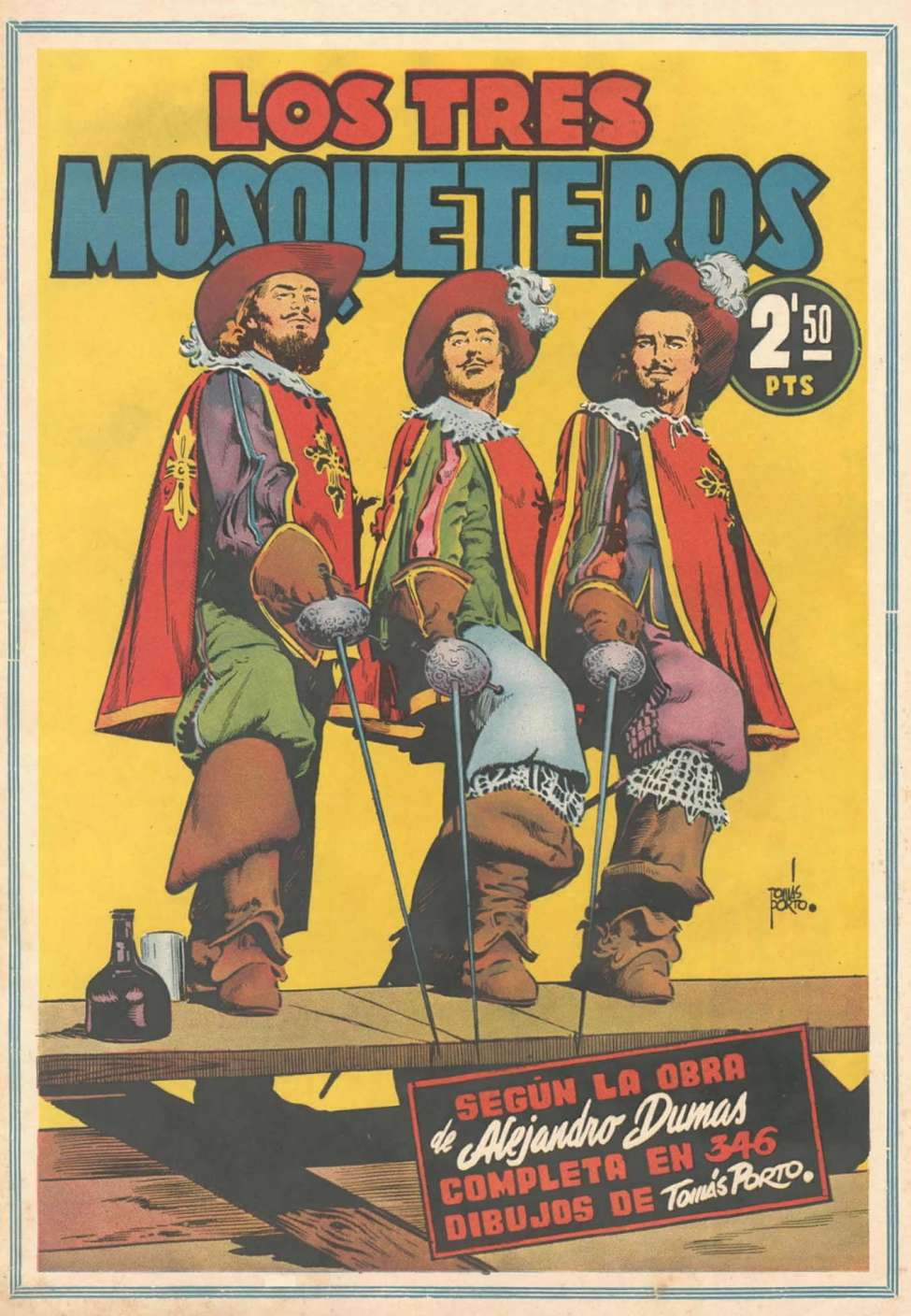 Comic Book Cover For Los tres mosqueteros (Tomás Porto)