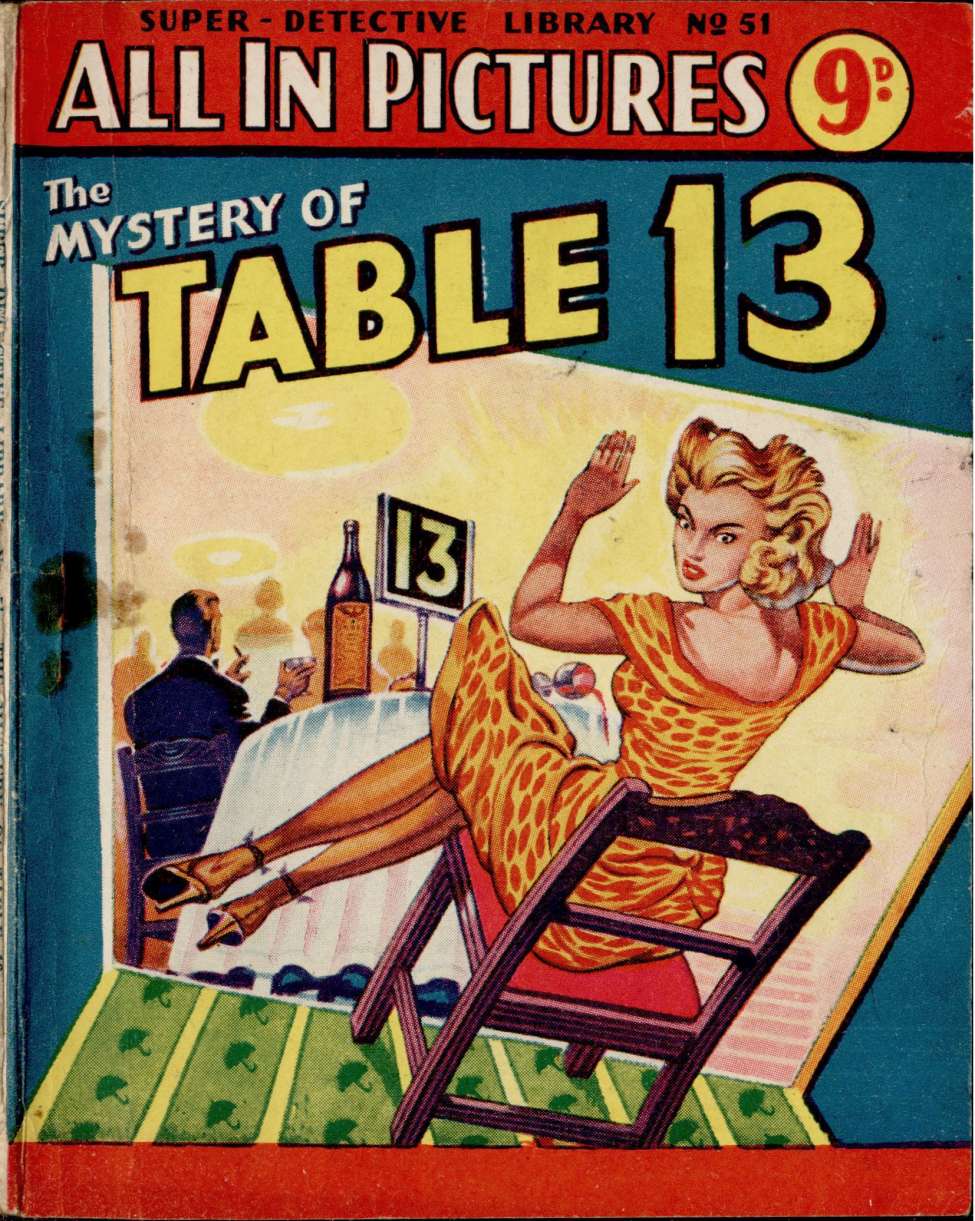 Comic Book Cover For Super Detective Library 51 - The Mystery of Table 13
