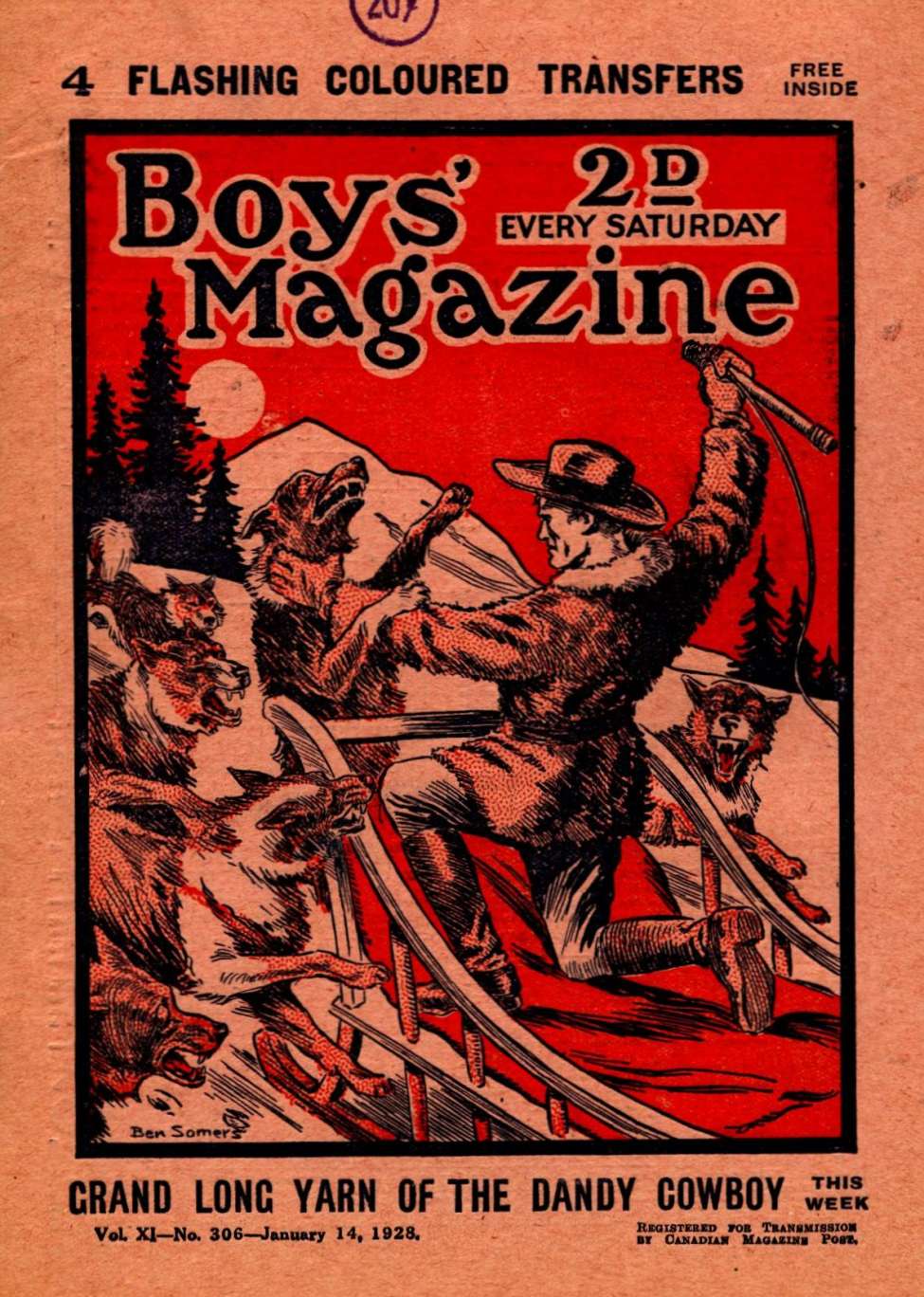 Book Cover For Boys' Magazine 306