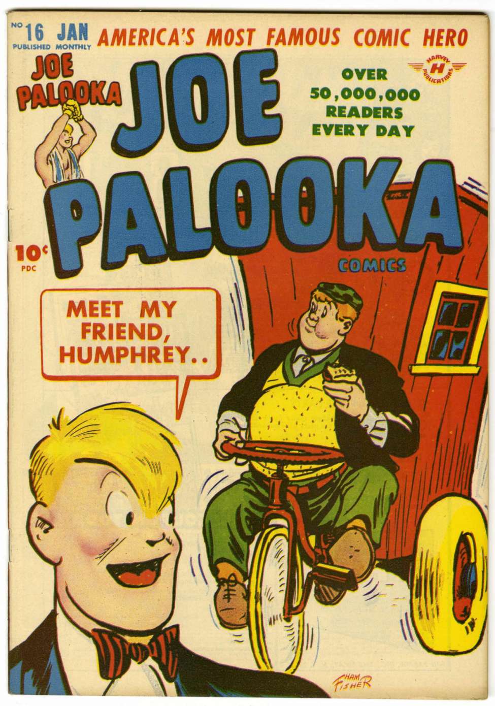 Comic Book Cover For Joe Palooka Comics 16 - Version 1