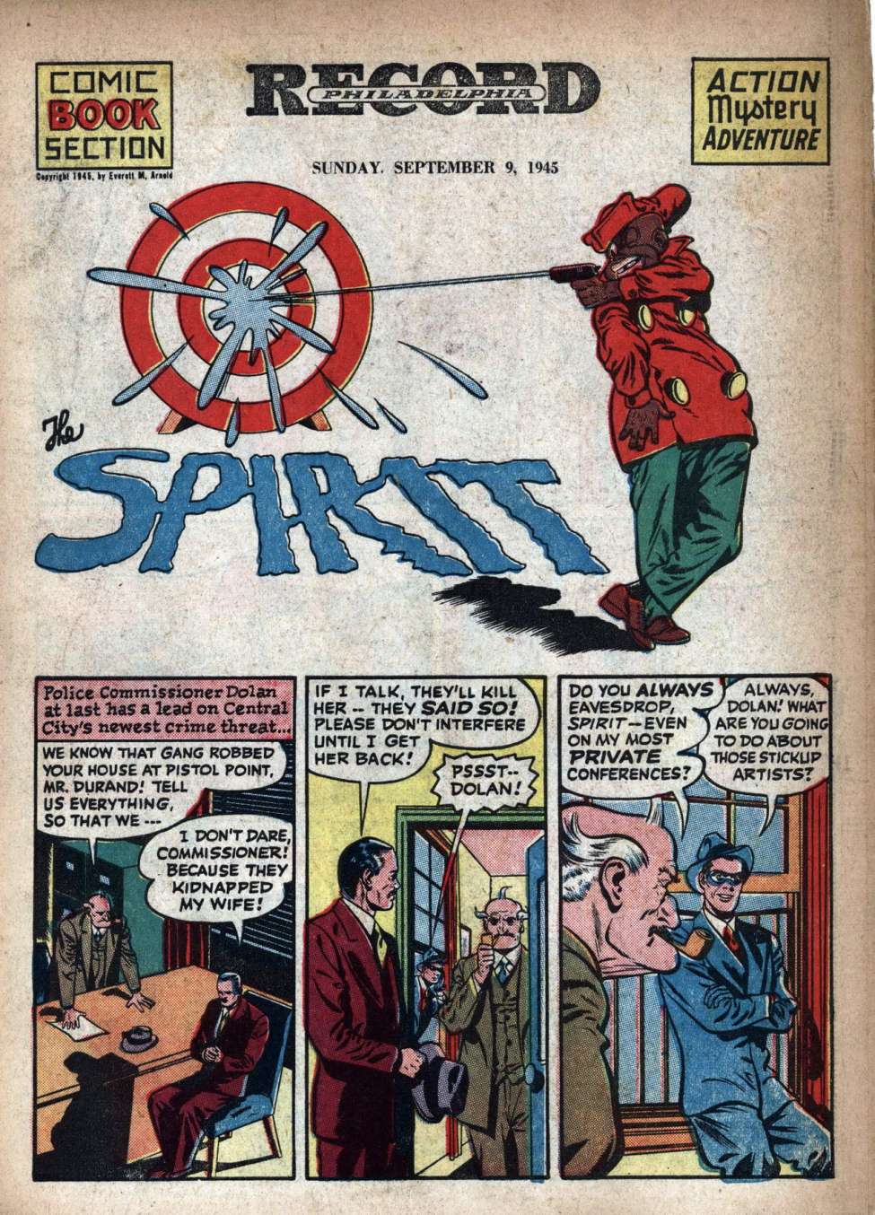 Comic Book Cover For The Spirit (1945-09-09) - Philadelphia Record