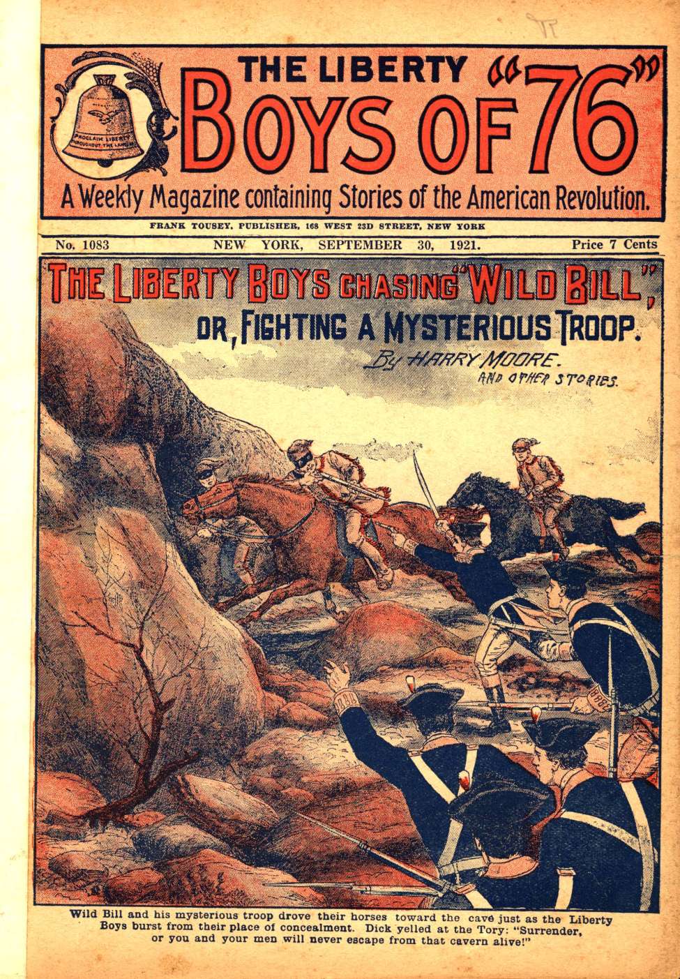 Book Cover For The Liberty Boys of 76 1083 - The Liberty Boys Chasing Wild Bill
