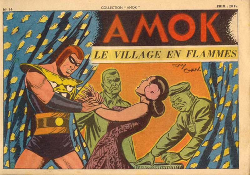 Comic Book Cover For Amok 16 - La Village en Flammes