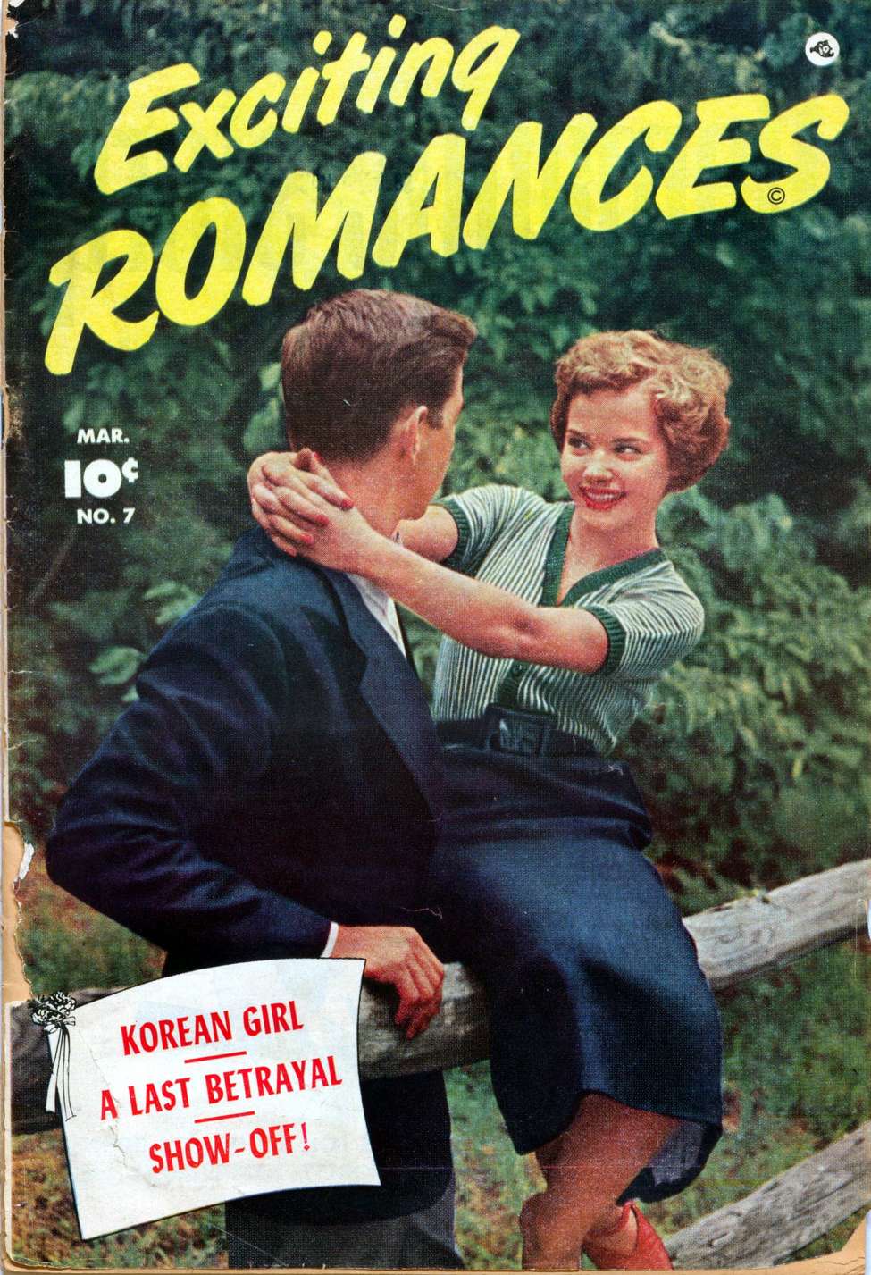 Comic Book Cover For Exciting Romances 7