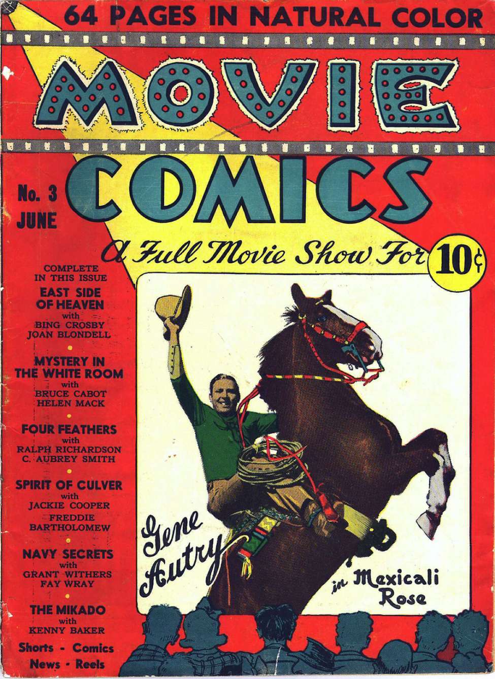 Book Cover For Gene Autry In Movie Comics Magazine