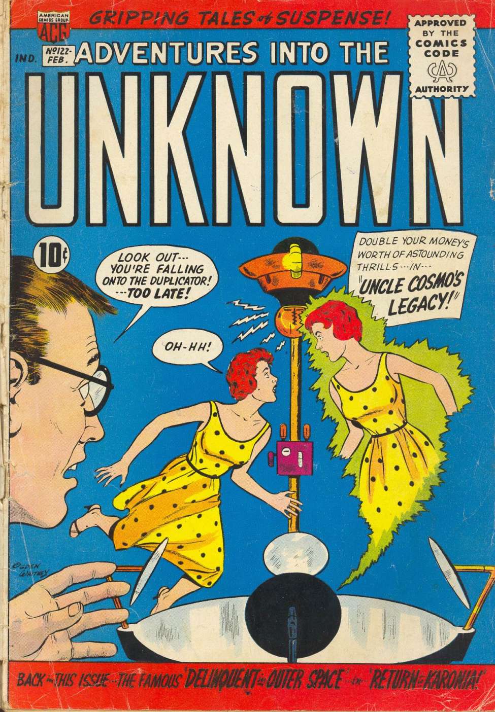 Comic Book Cover For Adventures into the Unknown 122