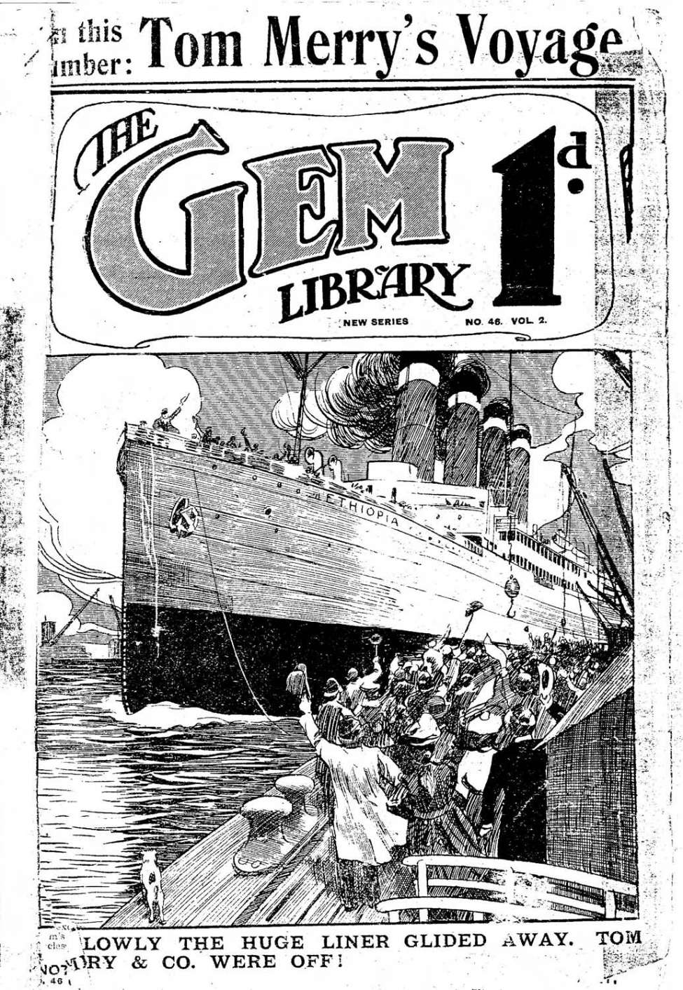 Comic Book Cover For The Gem v2 46 - Tom Merry’s Voyage