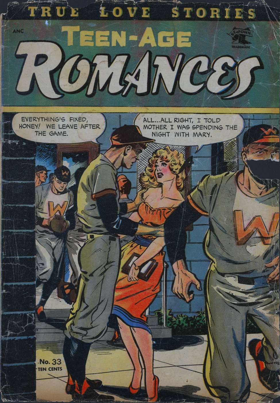 Comic Book Cover For Teen-Age Romances 33