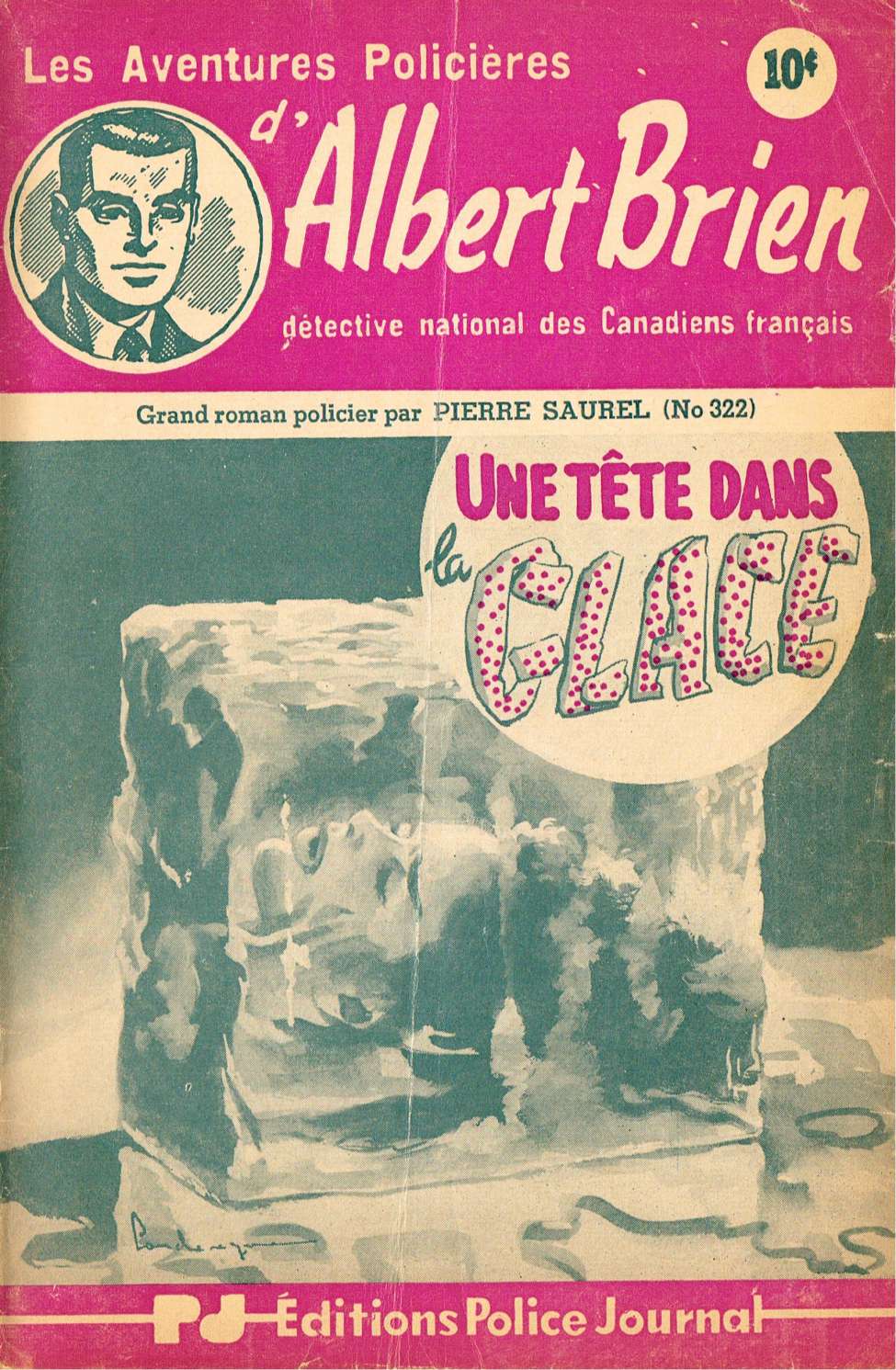 Book Cover For Albert Brien v2 322 - Une tête dans la glace