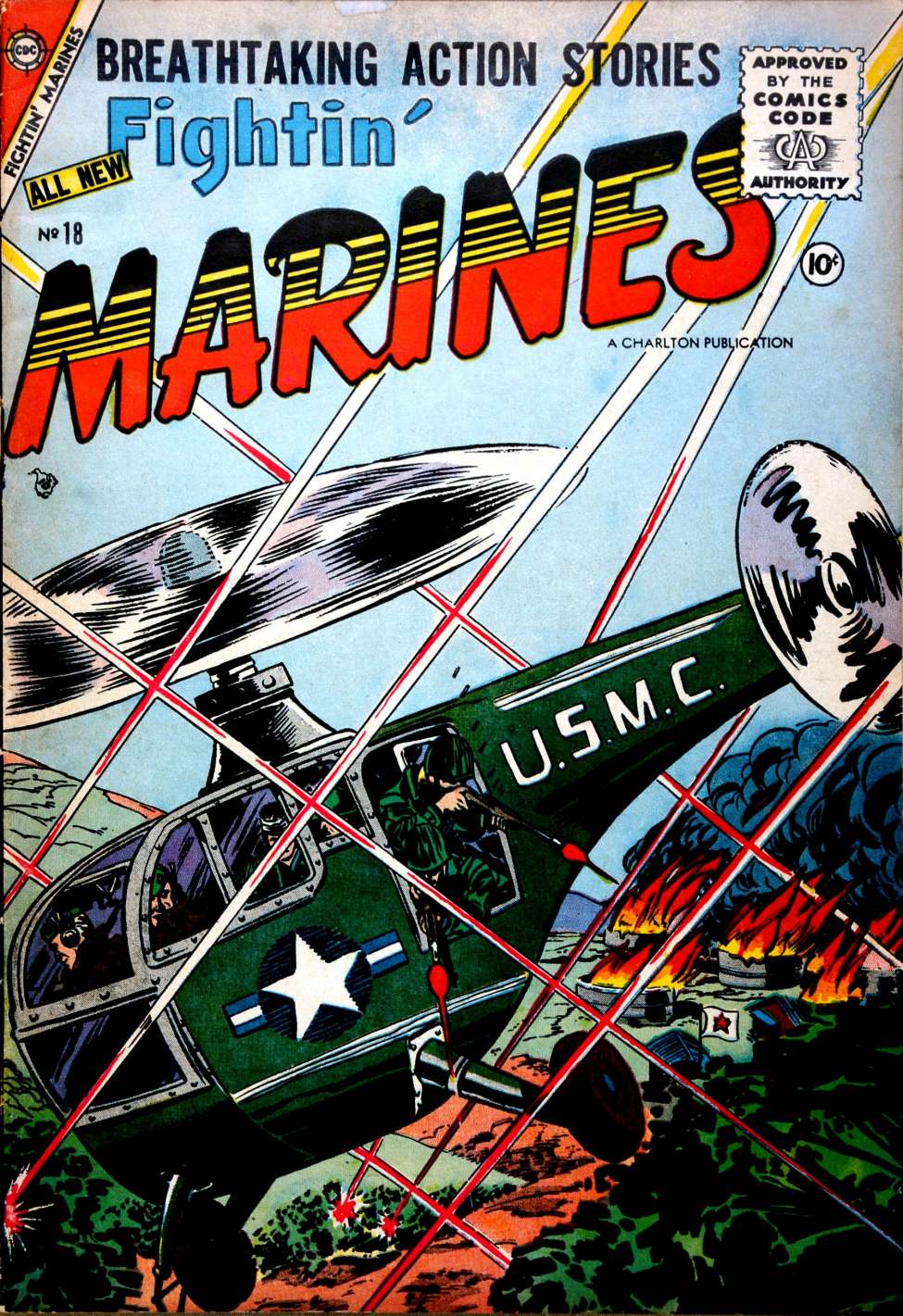 Comic Book Cover For Fightin' Marines 18 - Version 2