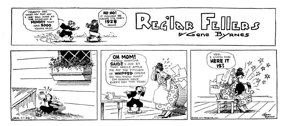 Comic Book Cover For Reg'lar Fellers 1928 Sundays