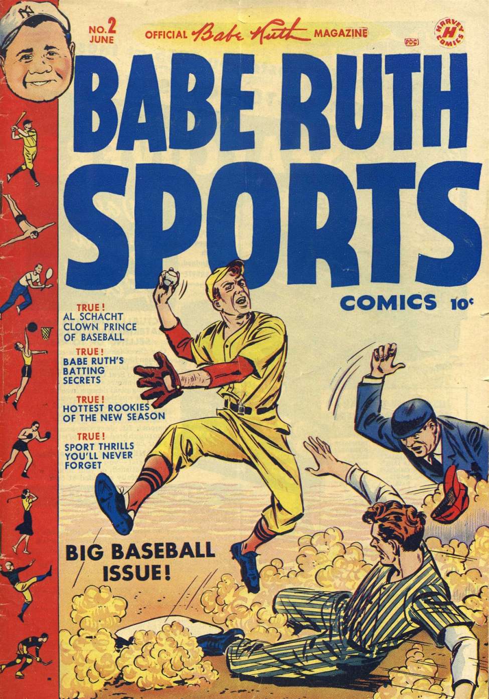 Book Cover For Babe Ruth Sports Comics 2