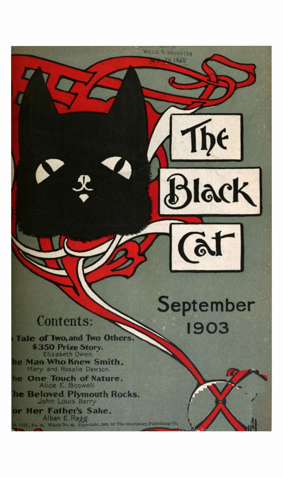 Book Cover For The Black Cat v8 12 - A Tale of Two, and Two Others - Elizabeth Owen