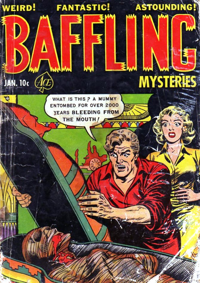 Comic Book Cover For Baffling Mysteries 13