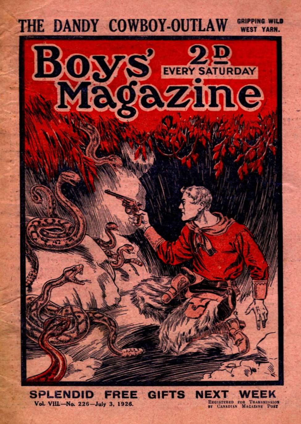 Comic Book Cover For Boys' Magazine 226
