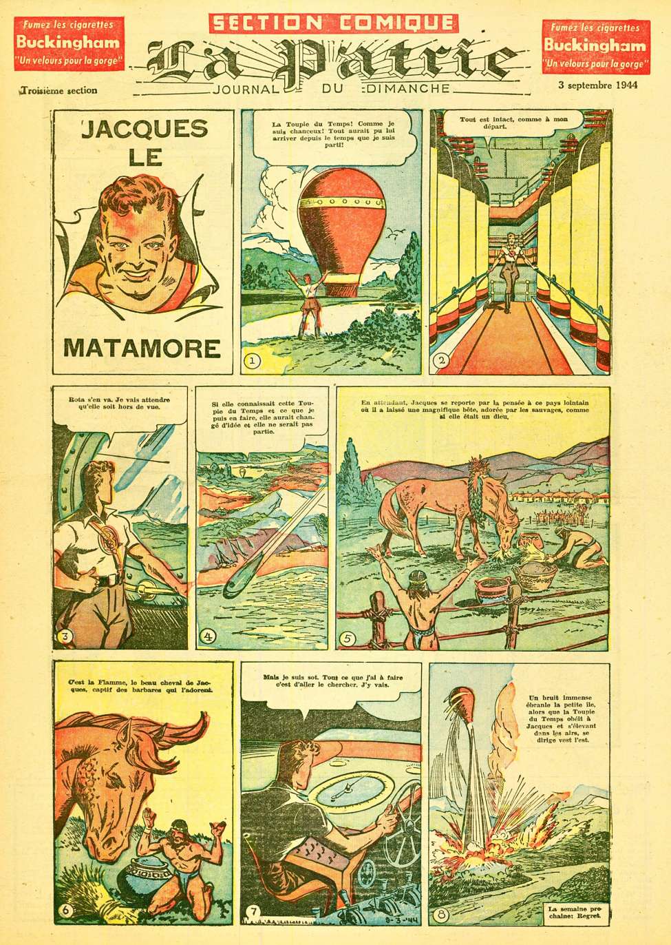 Comic Book Cover For La Patrie - Section Comique (1944-09-03)