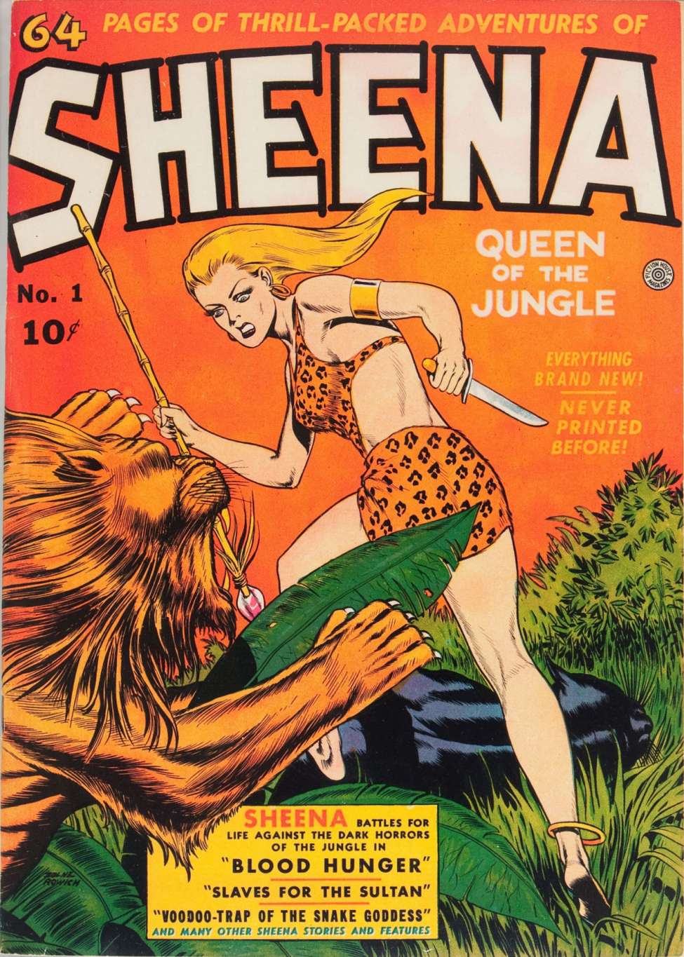 Comic Book Cover For Sheena, Queen of the Jungle 1