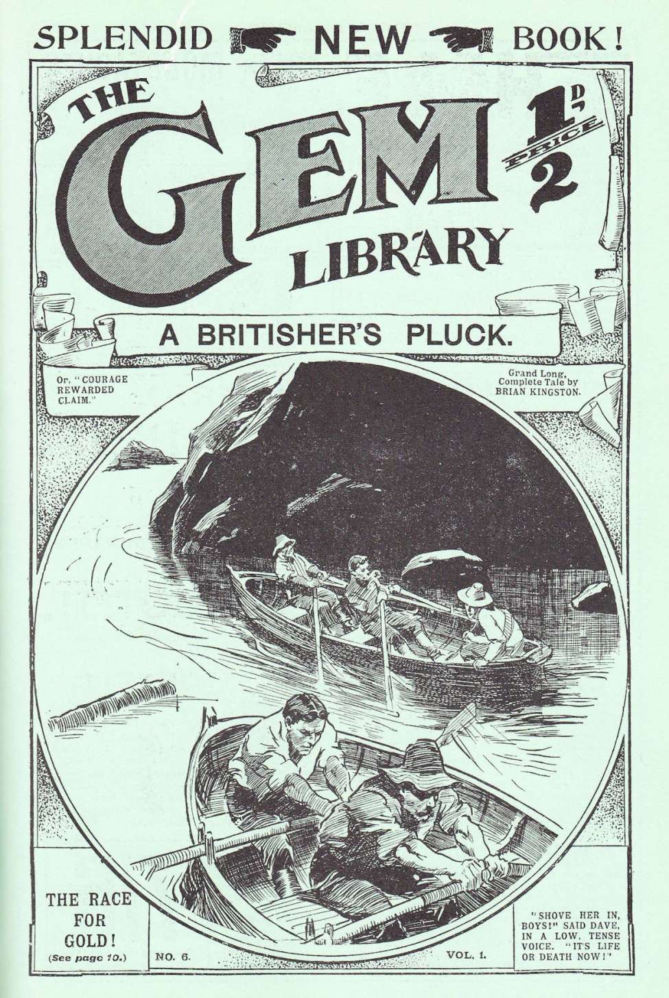Comic Book Cover For The Gem v1 6 - A Britisher’s Pluck