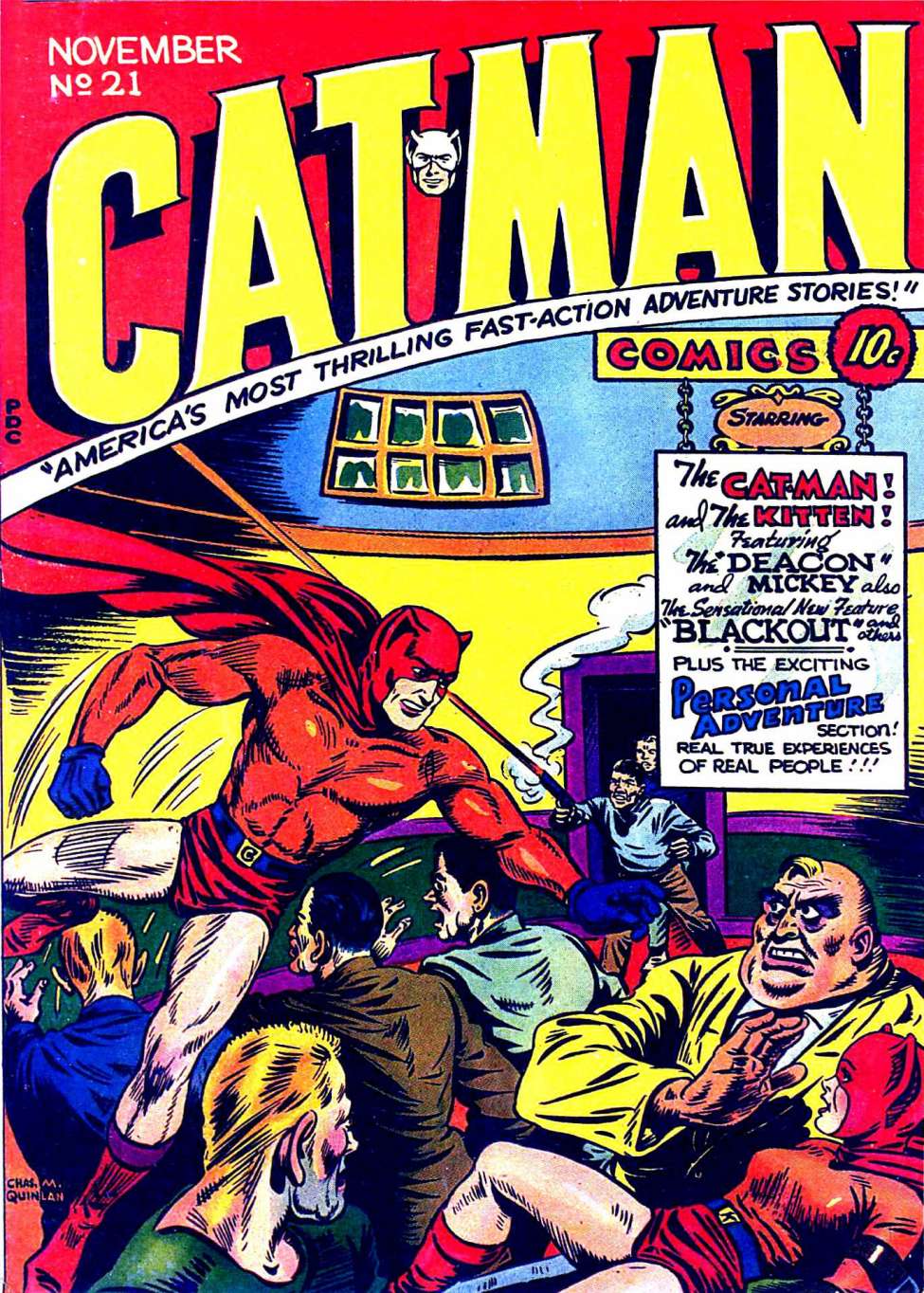 Comic Book Cover For Cat-man Comics 21