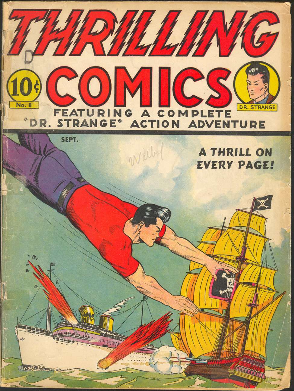 Comic Book Cover For Thrilling Comics 8