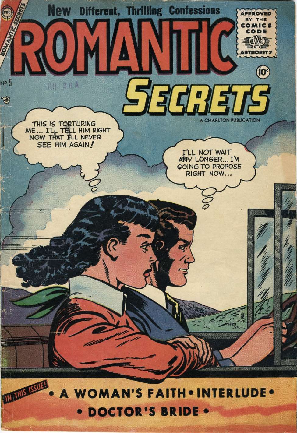 Comic Book Cover For Romantic Secrets 5