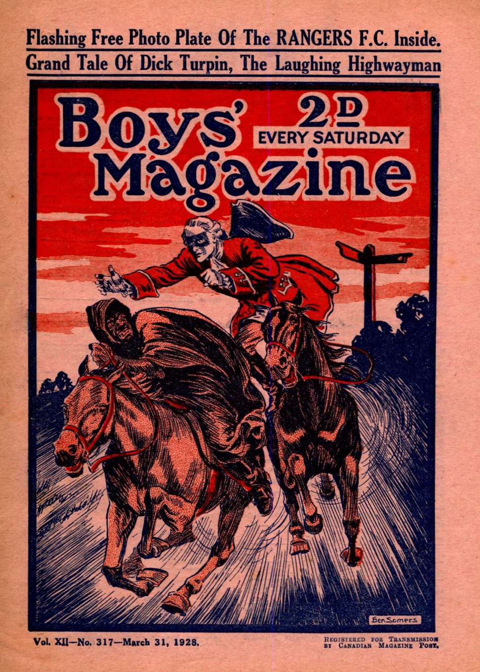 Book Cover For Boys' Magazine 317