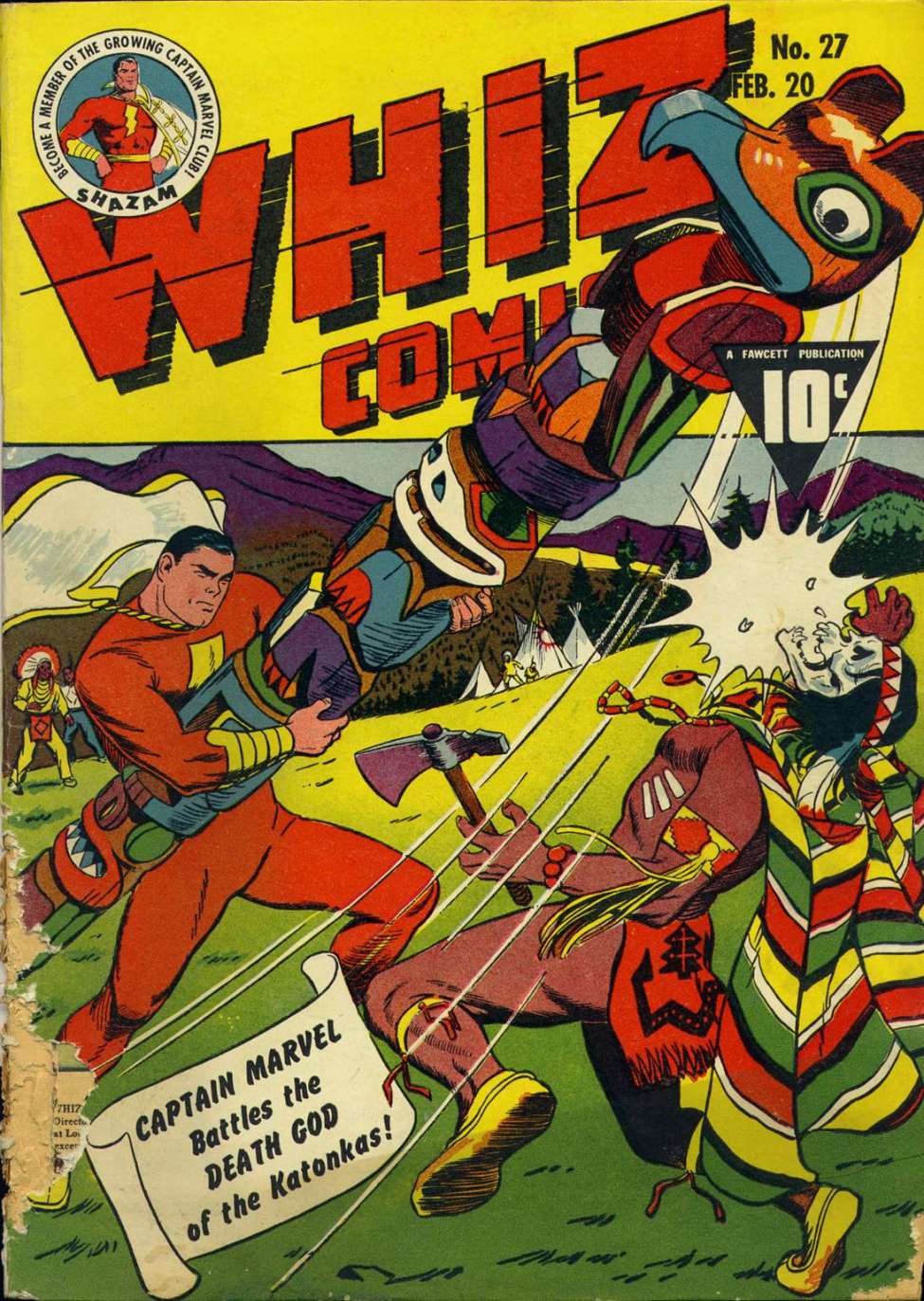 Comic Book Cover For Whiz Comics 27