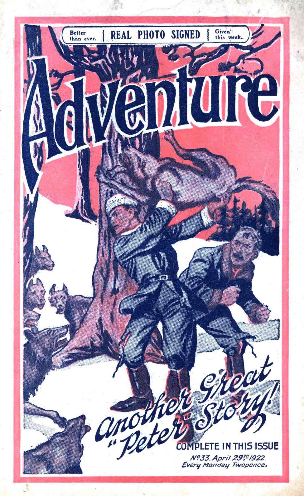 Comic Book Cover For Adventure 33 - Peter Gets His Own Back