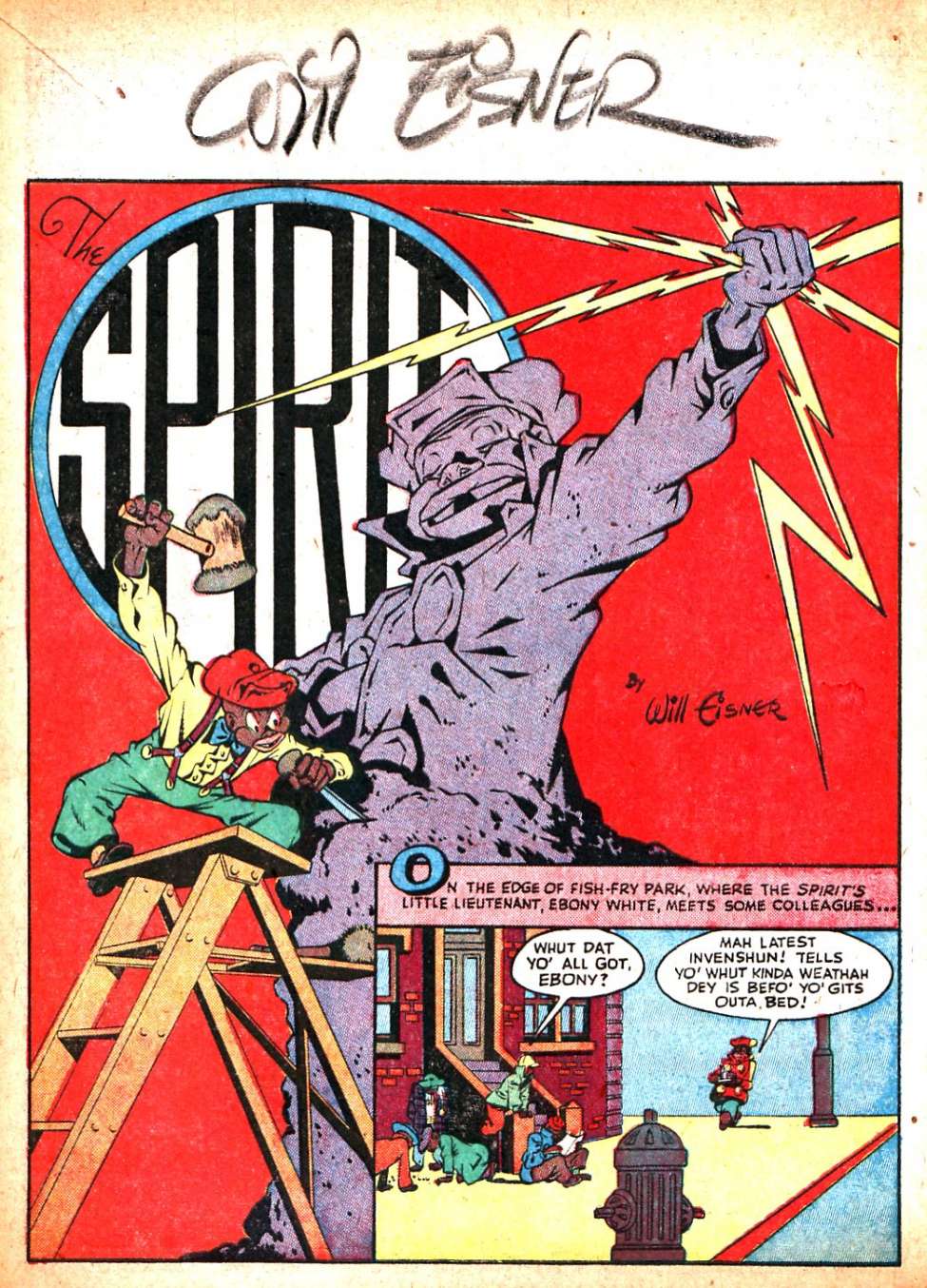 Comic Book Cover For The Spirit (1944-04-23) - Chicago Sun