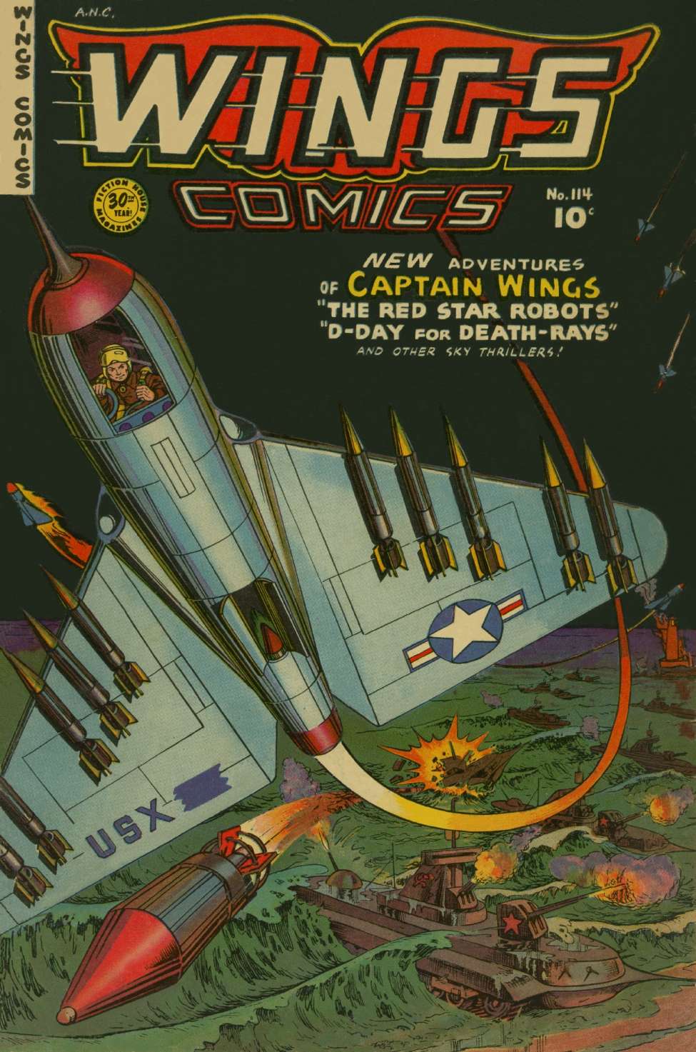 Comic Book Cover For Wings Comics 114