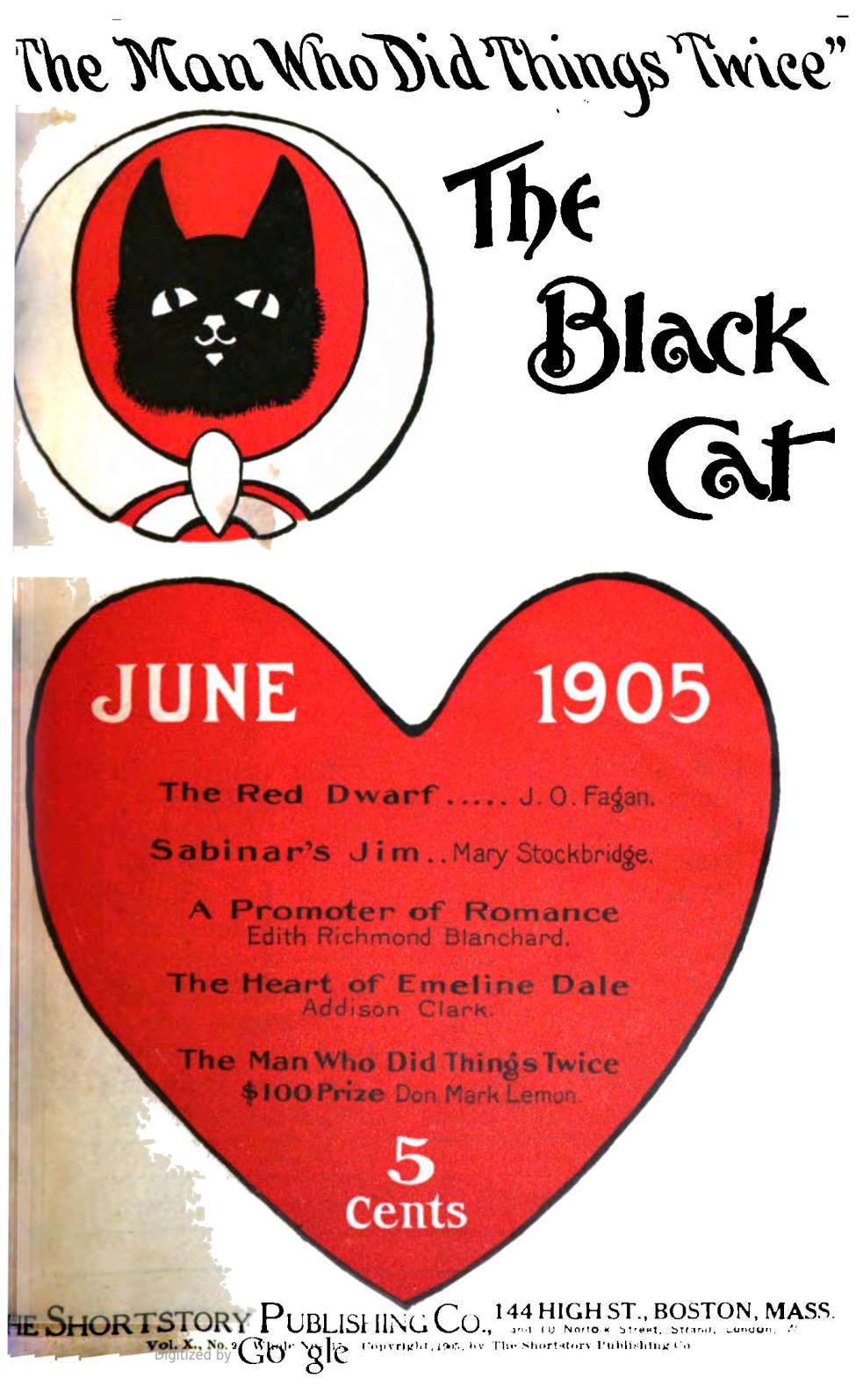 Book Cover For The Black Cat v10 9 - The Red Dwarf - J. O. Fagan