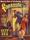 Cover For Fantastic Adventures v1 3 - Horror Out of Carthage - Edmond Hamilton