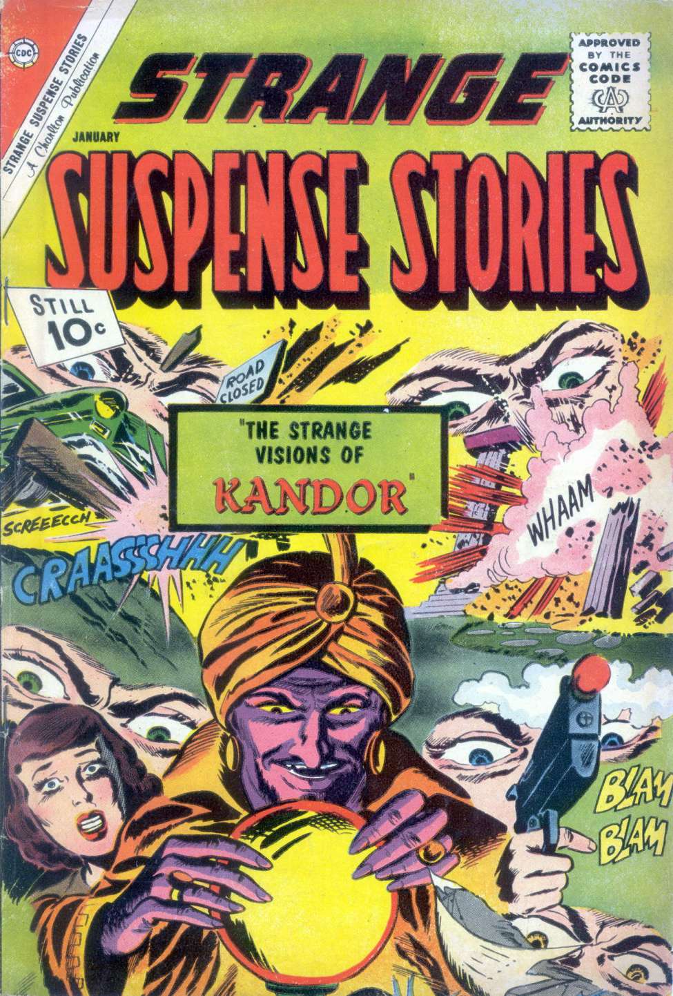Comic Book Cover For Strange Suspense Stories 57