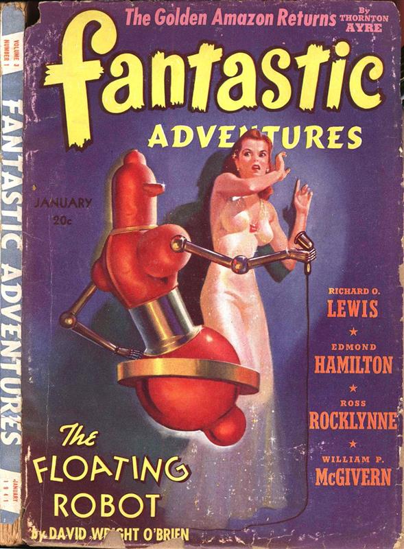 Book Cover For Fantastic Adventures v3 1 - The Floating Robot - David Wright O'Brien