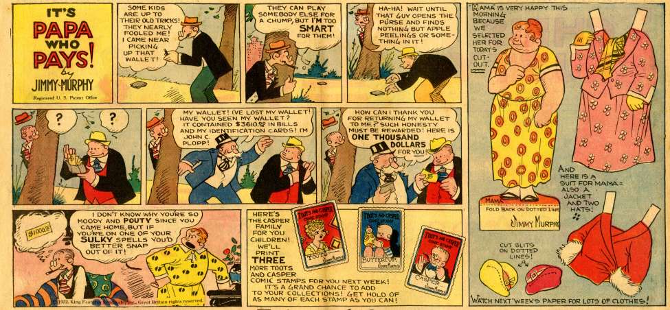 Comic Book Cover For Its Papa Who Pays 1932-38