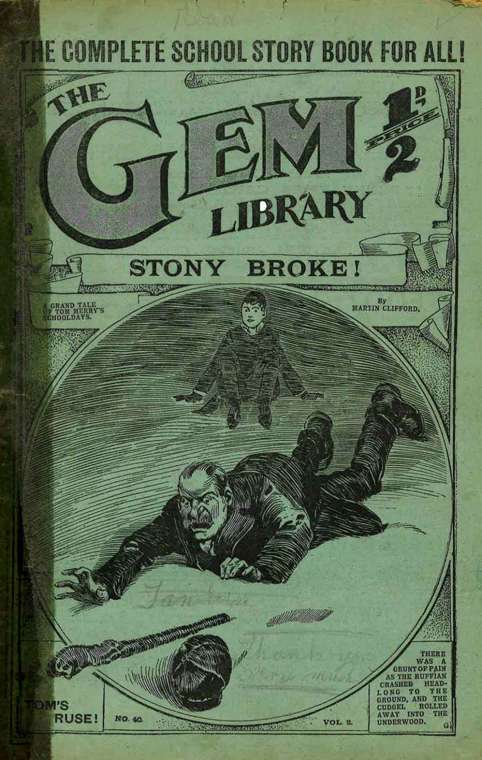 Comic Book Cover For The Gem v1 40 - Stony Broke