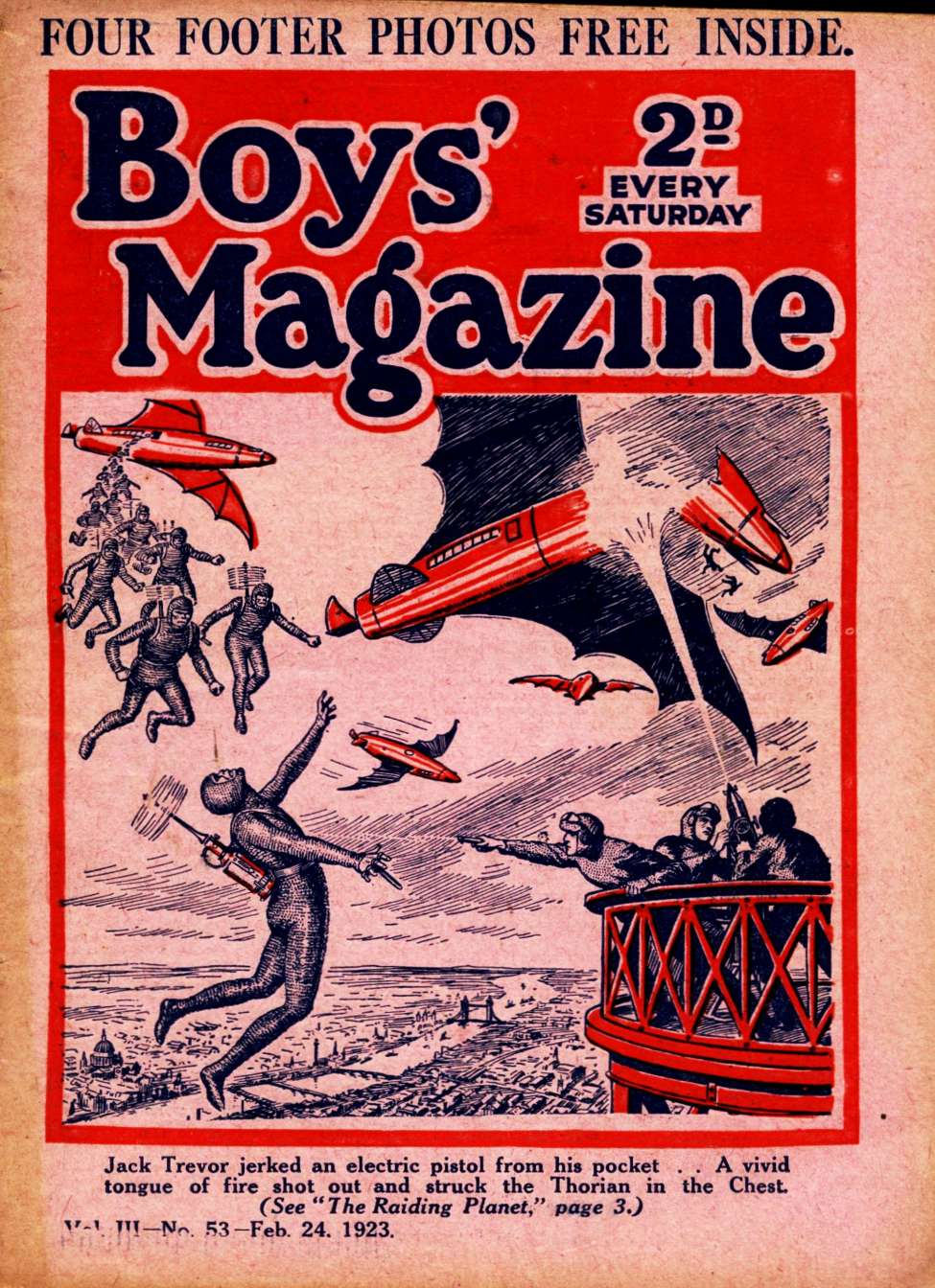 Comic Book Cover For Boys' Magazine 53