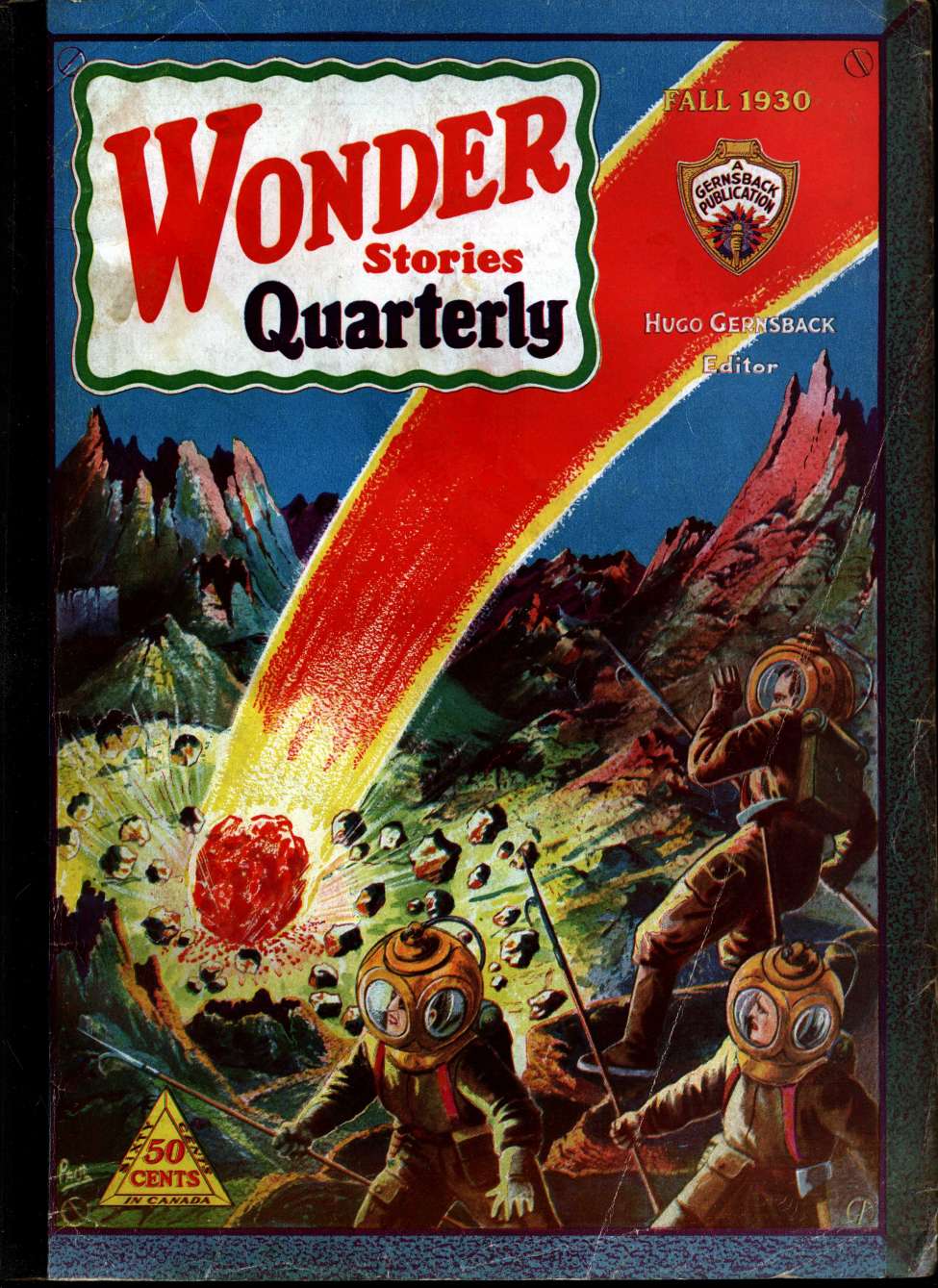 Book Cover For Wonder Stories Quarterly v2 1 - Between Earth and Moon - Otfrid von Hanstein