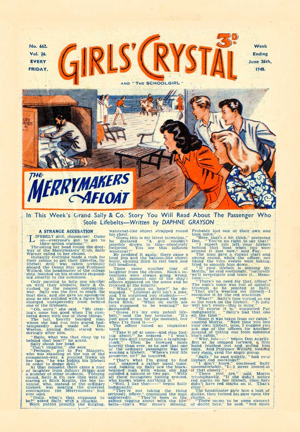 Book Cover For Girls' Crystal 662 - The Merrymakers Afloat