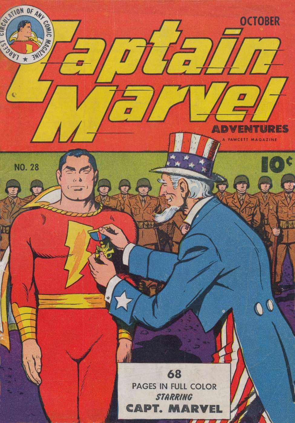 Comic Book Cover For Captain Marvel Adventures 28