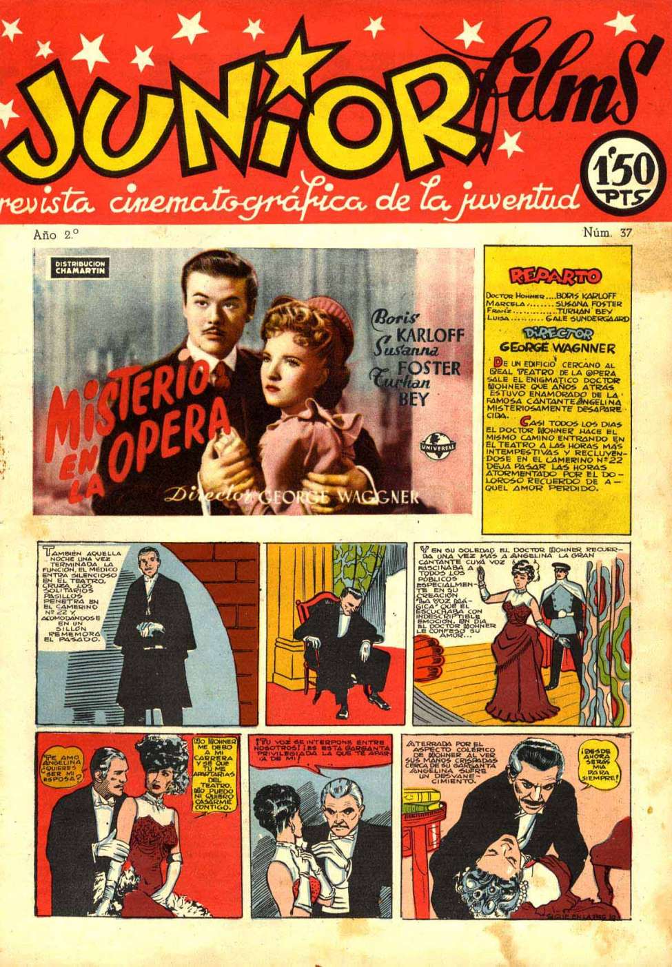 Comic Book Cover For Junior Films 37 Misterio en la ópera