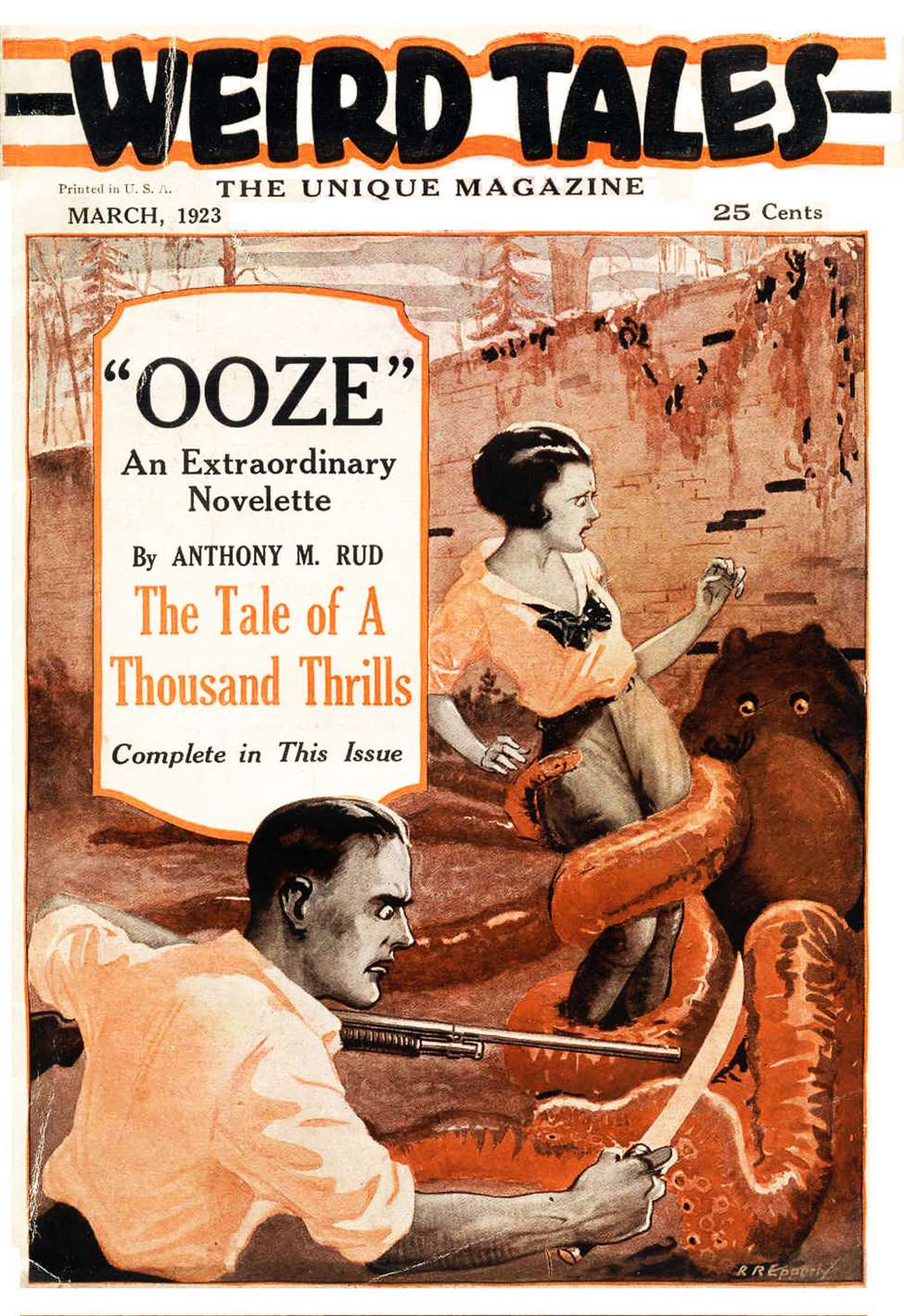 Book Cover For Weird Tales v1 1 - Ooze - Anthony M. Rud