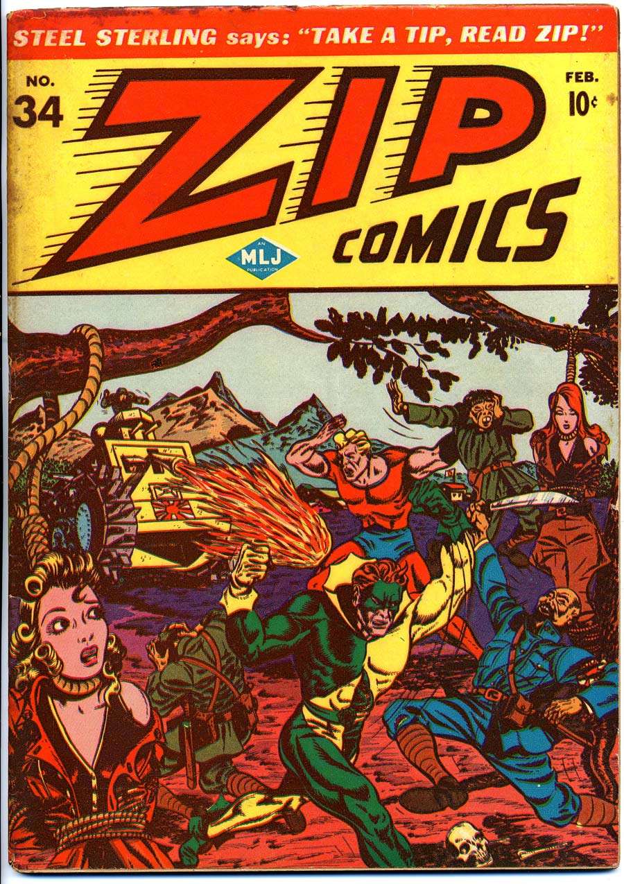 Comic Book Cover For Zip Comics 34