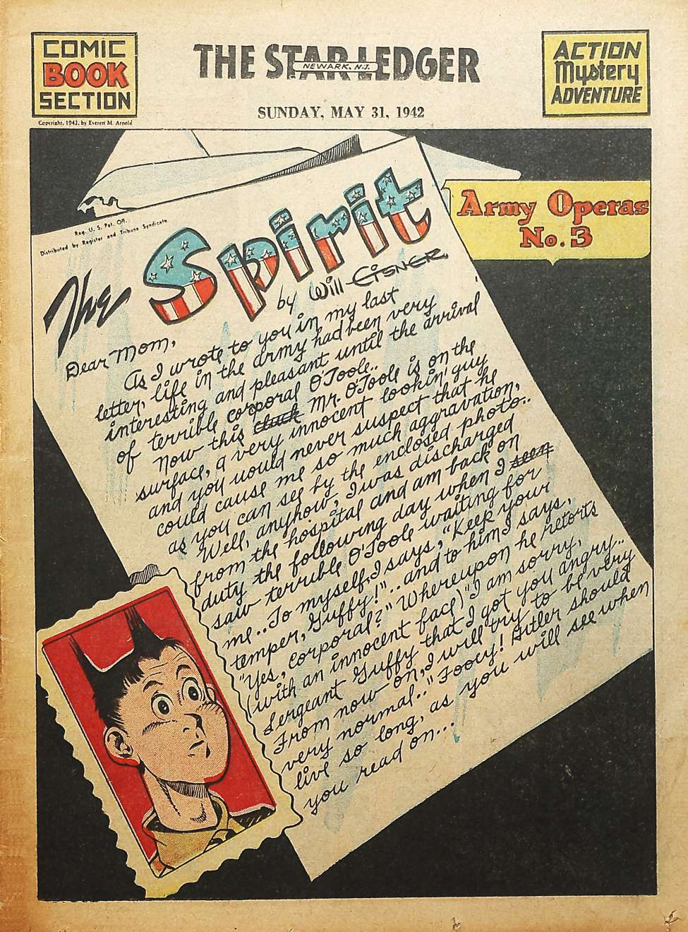 Comic Book Cover For The Spirit (1942-05-31) - Newark Star